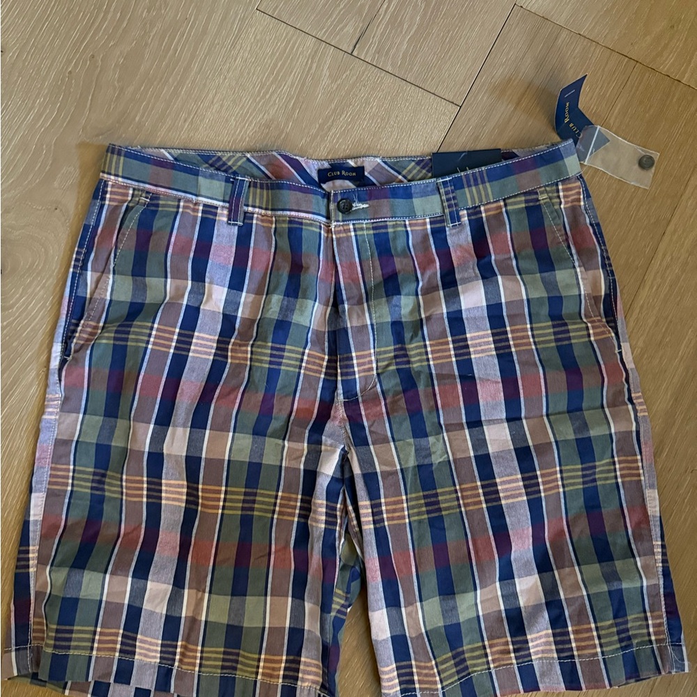 Club Room Multicolor Plaid Men's Shorts